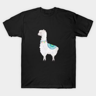 Llama Mountain Adventure Pattern T-Shirt